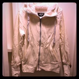 Light Cream Colored Jacket With Sherpa Lining